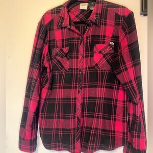 Harley Davidson flannel long sleeve XL bling